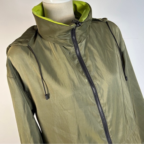 ❤️ Mycra Pac Lime Green Rain Windbreaker Jacket with Hood S - Picture 5 of 14